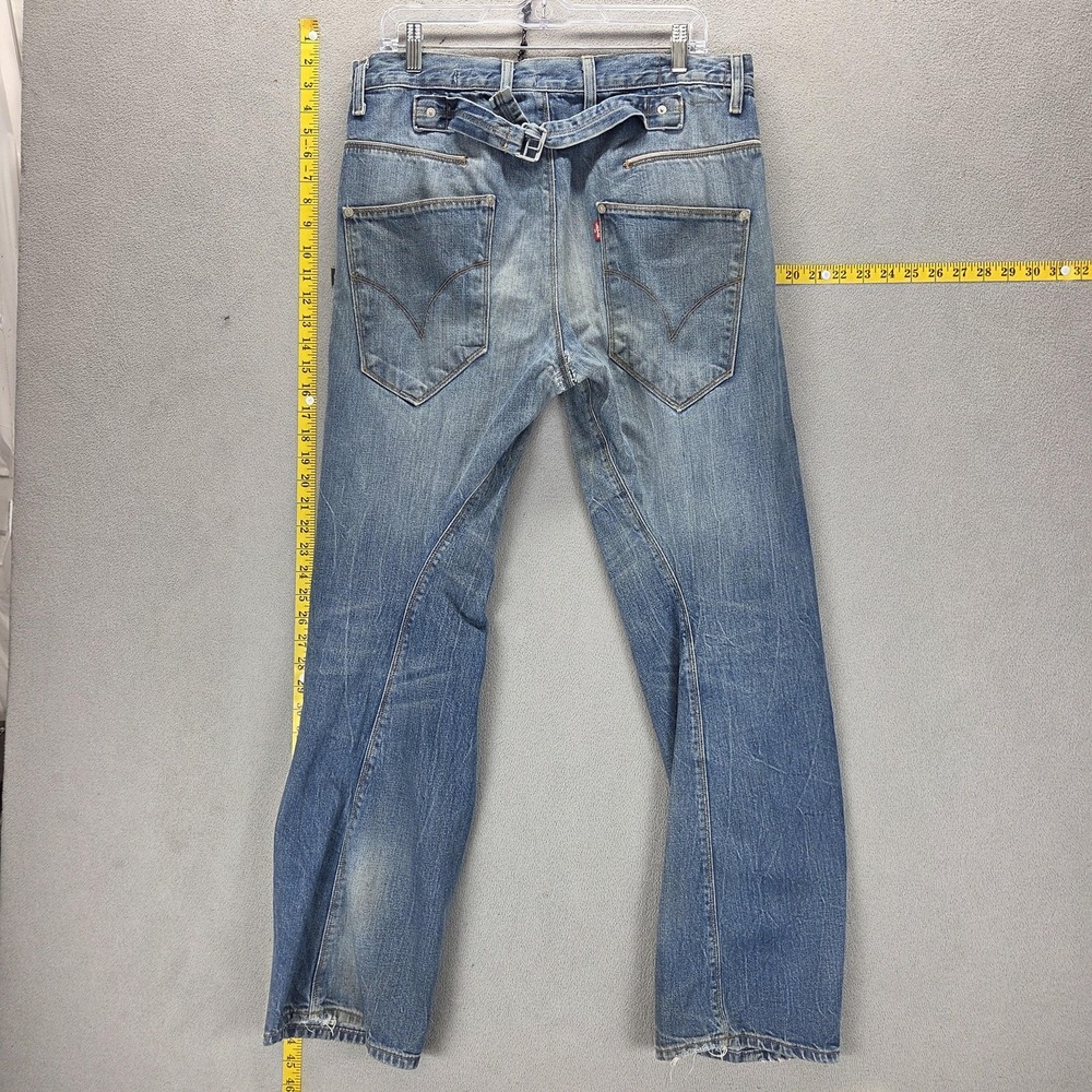 Vintage Levis Engineered Jeans Mens 32x32 Blue Twisted Buckle Back Button Fly